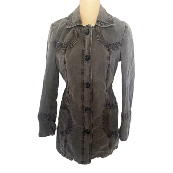 BANANA REPUBLIC - Long Blue Jean Jacket - Picture 2 of 9